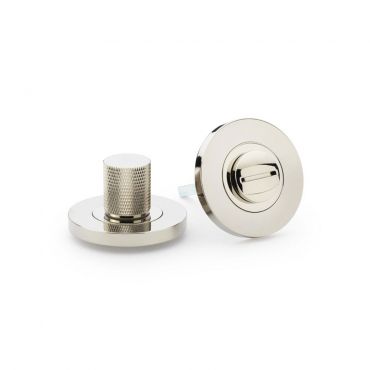 WC-Garnituur set Knurled - Ø50mm - PVD Gepolijst nikkel