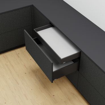 Blum Legrabox binnenlade - Hoogte M (109mm) - 350mm - 40kg - Carbonzwart