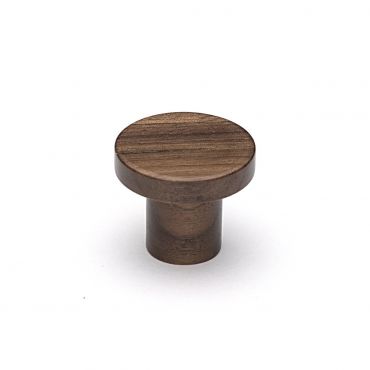 Houten meubelknop Ø33mm - Hoogte: 28mm - Walnoot